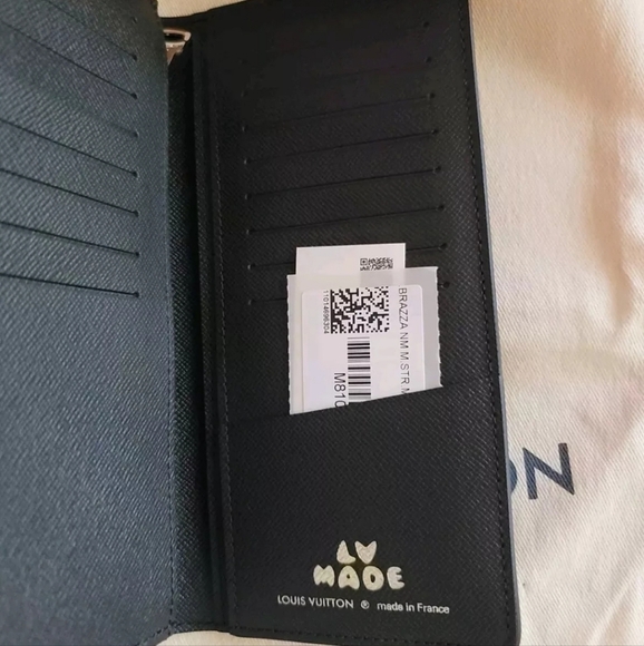 Louis Vuitton Brazza Monogram Stripes Coated Canvas Wallet Virgil Abloh x NIGO - Picture 10 of 16